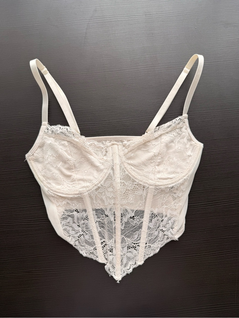 Women’s Lace Bustier Top - Cream